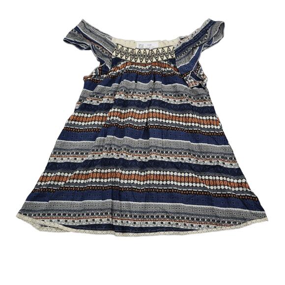 C.O.C Shirt Womens 3XL Multicolor Off The Shoulder Curvy Fit Rayon Eyelet - Picture 1 of 16